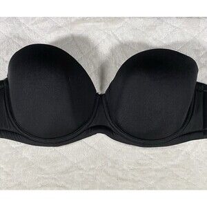 Wacoal 854119 Red Carpet Black Strapless Bra Molded Underwire Women's size 40DD